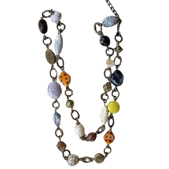 PREMIER Design Fall Colored Beaded Necklace - Picture 1 of 7
